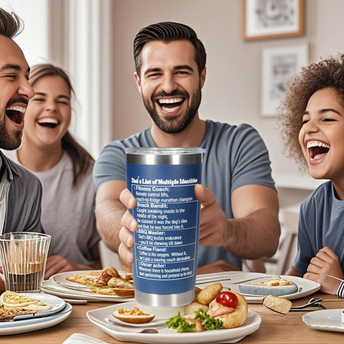 Carselage Stainless Steel Tumbler 20Oz Navy Blue Fathers Day Gift Dad